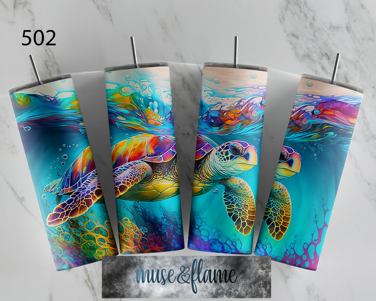 Sea Turtle, RTP Sublimation Tumbler Wrap, 30 oz, 20 oz, 15oz, 12 oz, Sublimation Print