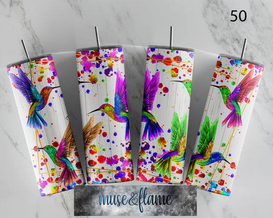 Hummingbirds, RTP Sublimation Tumbler Wrap, 30 oz, 20 oz, 15oz, 12 oz, Sublimation Print