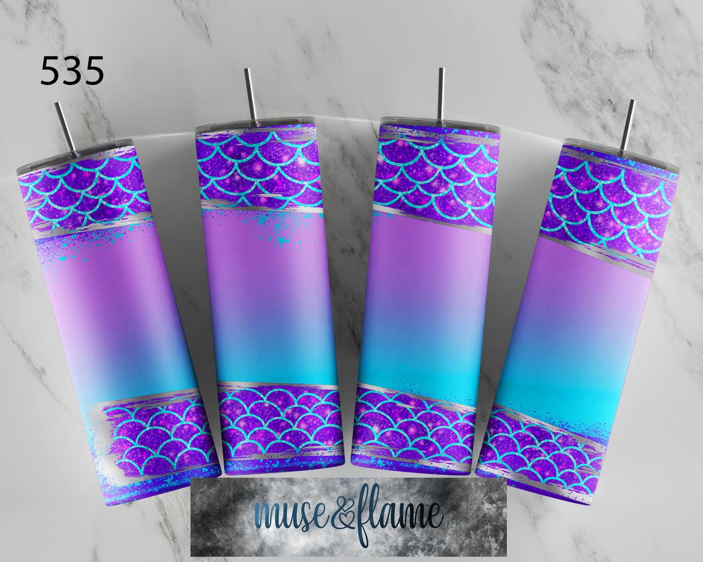 Mermaid Scale, Colorful, RTP Sublimation Tumbler Wrap, 30 oz, 20 oz, 15oz, 12 oz, Sublimation Print