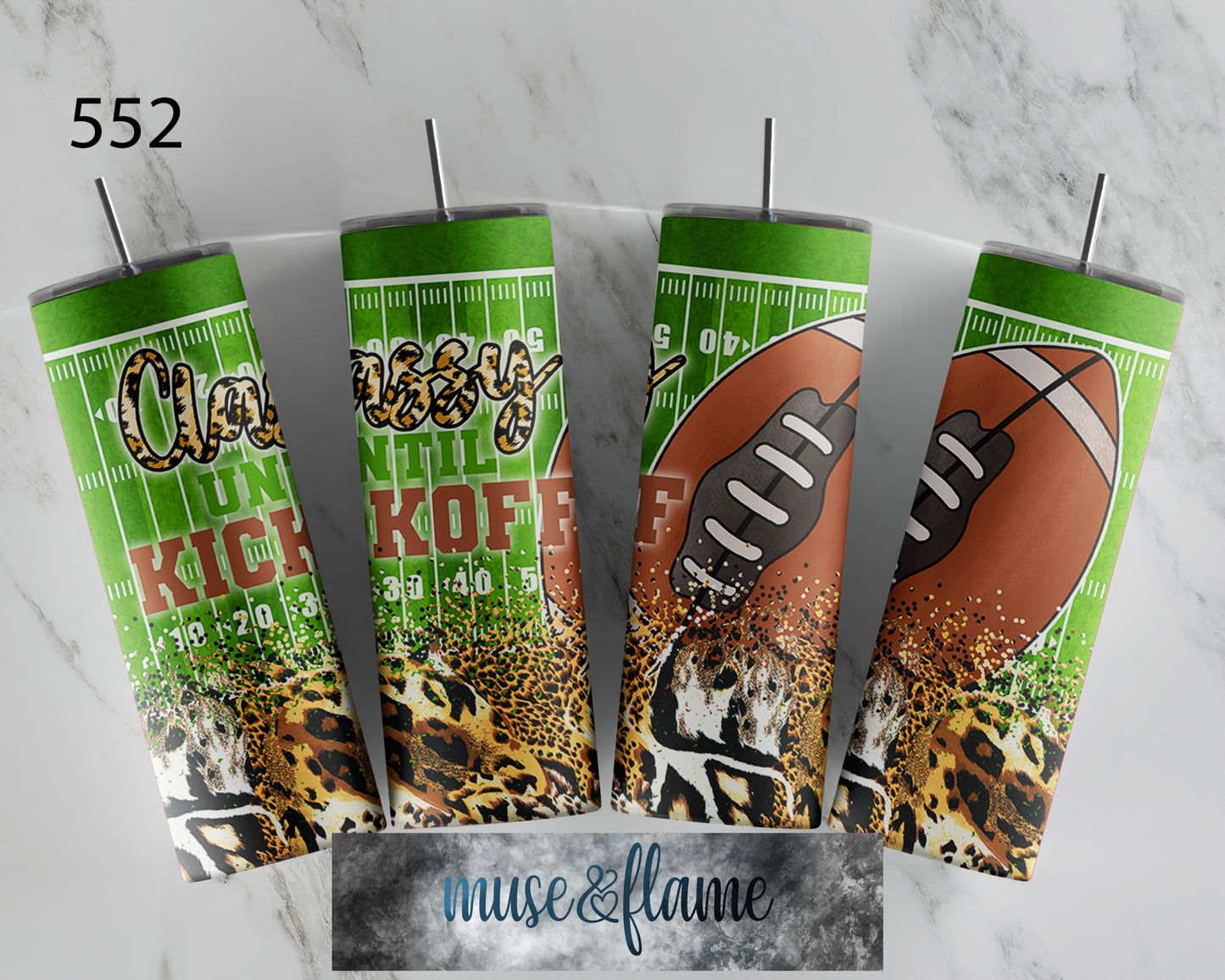 Classy Until Kickoff, RTP Sublimation Tumbler Wrap, 30 oz, 20 oz, 15oz, 12 oz, Sublimation Print