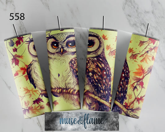 Owl, RTP Sublimation Tumbler Wrap, 30 oz, 20 oz, 15oz, 12 oz, Sublimation Print