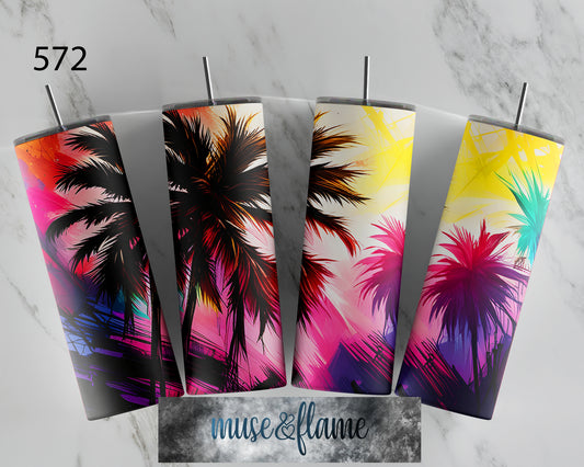 Palm Tree, RTP Sublimation Tumbler Wrap, 30 oz, 20 oz, 15oz, 12 oz, Sublimation Print