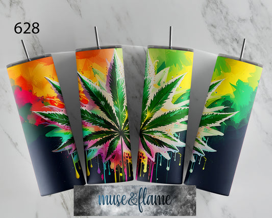 Weed Leaf, RTP Sublimation Tumbler Wrap, 30 oz, 20 oz, 15oz, 12 oz, Sublimation Print