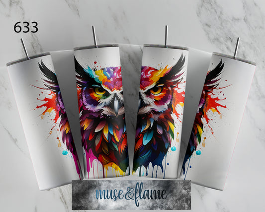 Owl, RTP Sublimation Tumbler Wrap, 30 oz, 20 oz, 15oz, 12 oz, Sublimation Print