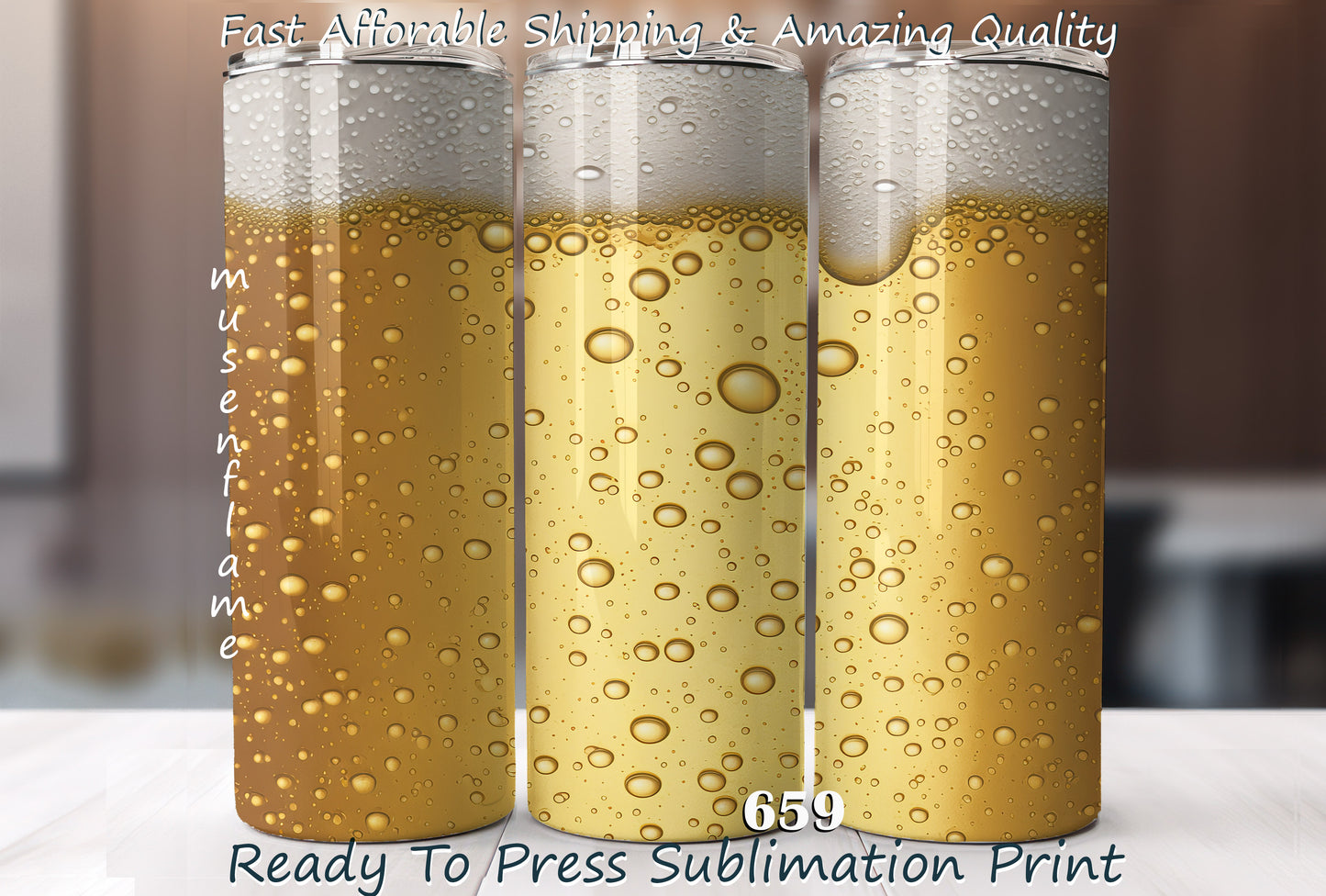 Beer, RTP Sublimation Tumbler Wrap, 30 oz, 20 oz, 15oz, 12 oz, Sublimation Print