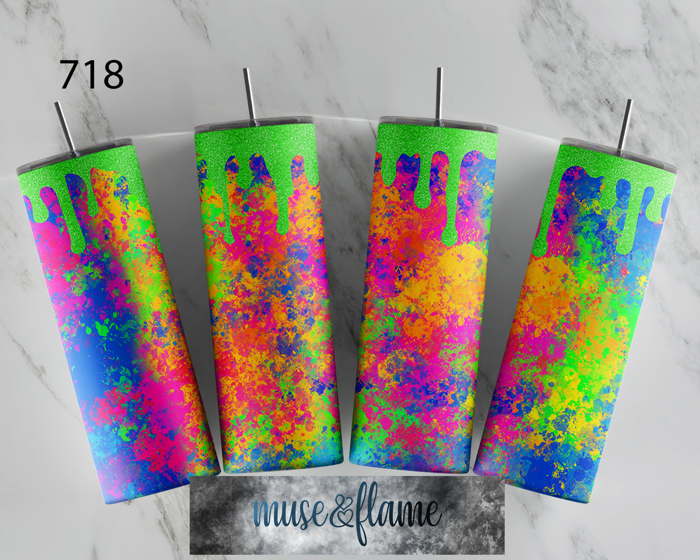 Dripping Paint Splatter, RTP Sublimation Tumbler Wrap, 30 oz, 20 oz, 15oz, 12 oz, Sublimation Print