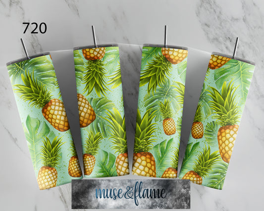 Pineapples, RTP Sublimation Tumbler Wrap, 30 oz, 20 oz, 15oz, 12 oz, Sublimation Print