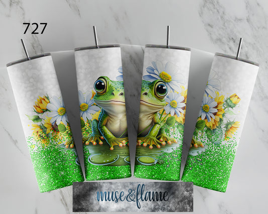 Cute Frog, RTP Sublimation Tumbler Wrap, 30 oz, 20 oz, 15oz, 12 oz, Sublimation Print