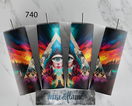 Trippy, RTP Sublimation Tumbler Wrap, 30 oz, 20 oz, 15oz, 12 oz, Sublimation Print