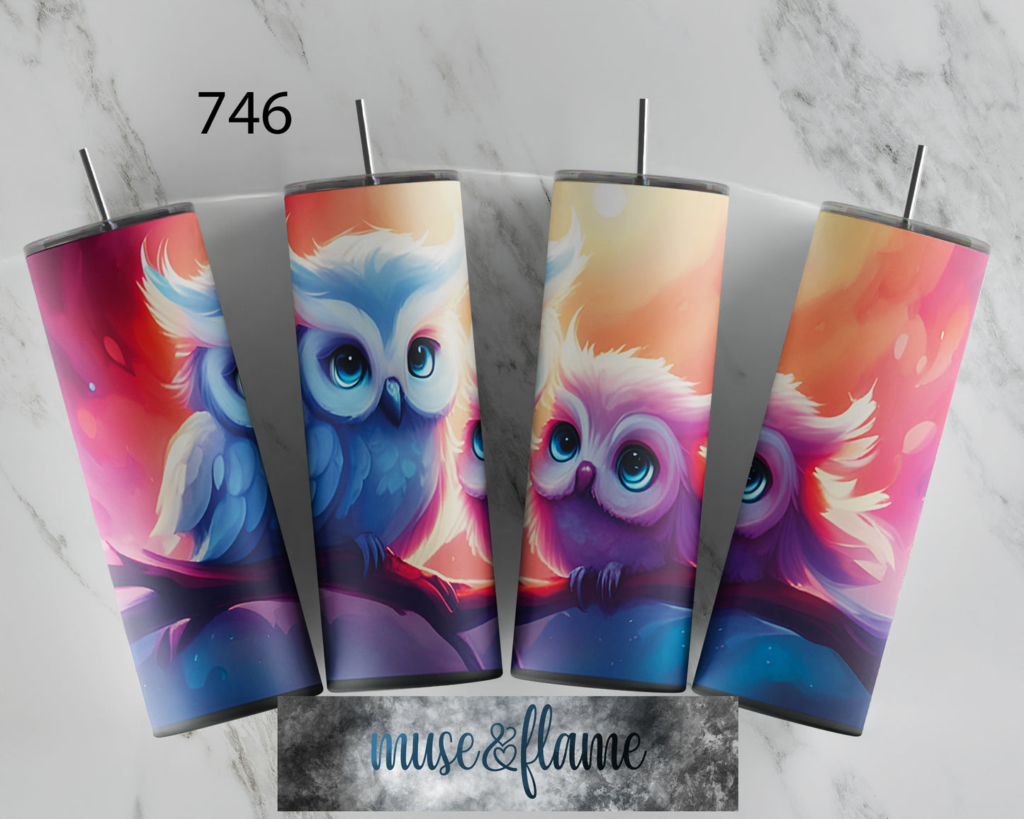 Owls, RTP Sublimation Tumbler Wrap, 30 oz, 20 oz, 15oz, 12 oz, Sublimation Print