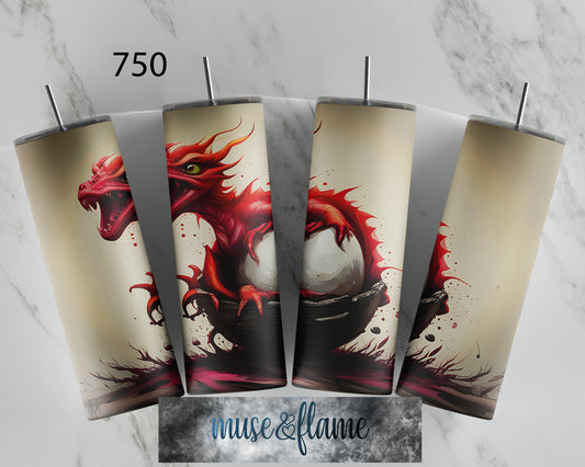 Baby Dragon, RTP Sublimation Tumbler Wrap, 30 oz, 20 oz, 15oz, 12 oz, Sublimation Print