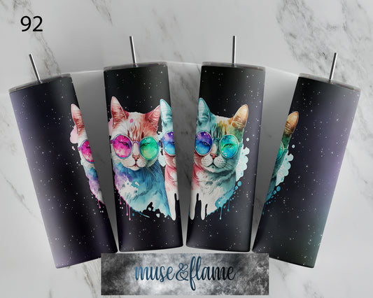 Galaxy Cats, RTP Sublimation Tumbler Wrap, 30 oz, 20 oz, 15oz, 12 oz, Sublimation Print