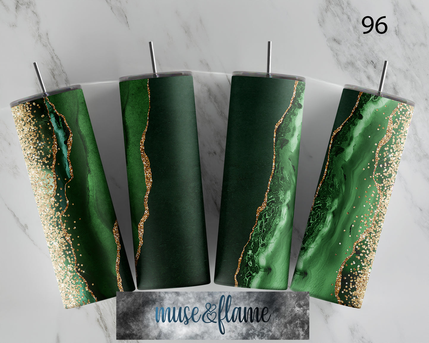 Green Agate, RTP Sublimation Tumbler Wrap, 30 oz, 20 oz, 15oz, 12 oz, Sublimation Print